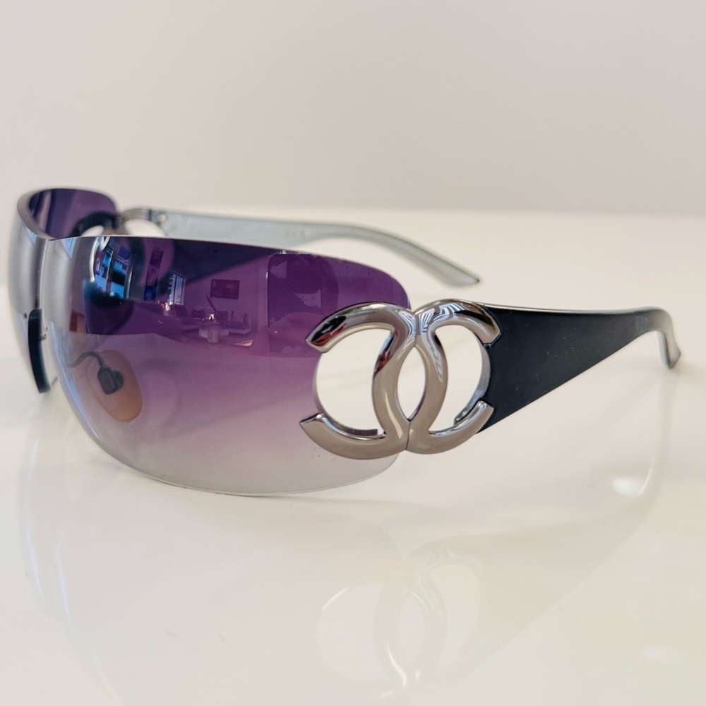 Rare 🖤 Vintage Chanel CC rimless sunglasses. - Picture 2 of 9